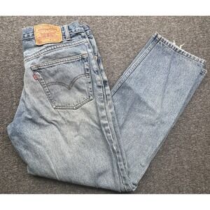 Levi's 550 Jeans Mens Sz 33x32 Blue Light Wash Thrashed Faded Vtg Cotton
